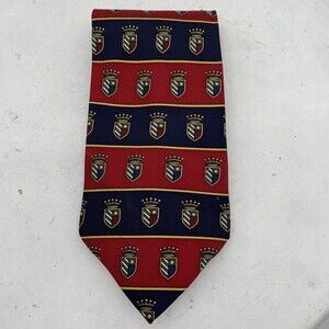 TOMMY HILFIGER made in USA Italian Silk Tie Men's Blue,Red Gold 57"L 4"W
